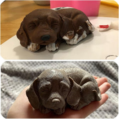RKPM HOMES Cute Sleeping Puppy Shape Candle Mold I 3D Fondant Dog Animal Silicone Scented Mould I for DIY Handmade Ornament Cake Décor Aromatherapy Soap Resin Art Craft Making Home Desktop Decoration