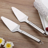 RKPM Cake Holder Transfer Triangular Spade Spatula for Cake Baking with Anti-Skid Handle Shovel, Stainless Steel 2 PCS