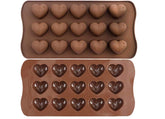 RKPM HOMES Silicone Chocolate Mold Candy Mold Jelly Ice Cube Tray Muffin Sugar Craft Fondant Mold Mould Cake Decorating Tools (15 Cavity Heart Shape Chocolate Mold)