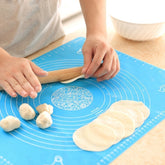 RKPM Silicone Pastry Mat with Measurements, Pastry Rolling Mat, Reusable Non-Stick Silicone Baking Mat (Size 50 X 40 CM) Blue