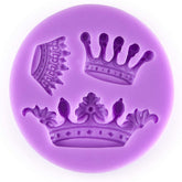 RKPM HOMES Crown Shape Chocolate Mould I Mini Queen 3D DIY Fondant Silicone Candy Mold I for Handmade DIY Soap Cakes French Dessert, Pastry, Muffin Cookies, Cupcake, Decoration Tools - 3 Cavity