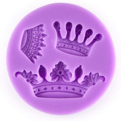 RKPM HOMES Crown Shape Chocolate Mould I Mini Queen 3D DIY Fondant Silicone Candy Mold I for Handmade DIY Soap Cakes French Dessert, Pastry, Muffin Cookies, Cupcake, Decoration Tools - 3 Cavity