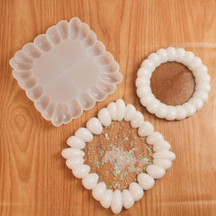 RKPM HOMES Bubble Coaster Mould I Silicone Irregular Pebbles Epoxy Resin Deep Casting Tray I for DIY Homemade Ornament Art Crafts Jewellery Storage Ring Trinket Container Cup Mat Home Table Décor (Oval)