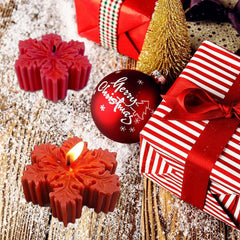RKPM HOMES Candle Mold I 3D Christmas Snowflake Shape Silicone Scented Wax Mould I for DIY Handmade Chocolate Ornament Cake Décor Aromatherapy Soap Resin Art Craft Making Home Party Decoration (D)
