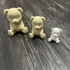 RKPM HOMES Cute Animal Candle Mold I 3D Sitting Teddy Bear Shape Silicone Scented Epoxy Mould I for DIY Handmade Ornament Cake Décor Aromatherapy Soap Resin Art Craft Making Home Decoration (Small)