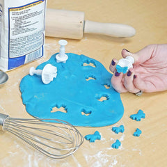 RKPM HOMES 3-Pieces DIY Cake Plunger Cutter Molds Sugarcraft Cake Decorating (Star)