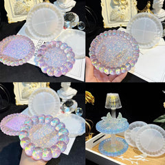 RKPM HOMES Bubble Coaster Mould I Silicone Round Epoxy Resin Deep Casting Tray I Ashtray Mold for Homemade Ornament DIY Art Crafts Jewelry Storage Box Ring Trinket Container Table Decoration (Large)