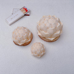 RKPM HOMES Blooming Lotus Candle Mold I 3D Flower Silicone Scented Wax Mould I for DIY Handmade Ornament, Cake Décor, Aromatherapy, Plaster, Soap, Resin Art Craft, Home Wedding Decoration (Medium)