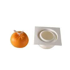 RKPM HOMES Candle Molds | 3D Fruits Shape Fondant Silicone Wax Mould | Succulent Molds | Handmade Candles Making | Mould for Mousse Dessert Soap Cake DIY Decorating – 1 Cavity (Orange Shape)