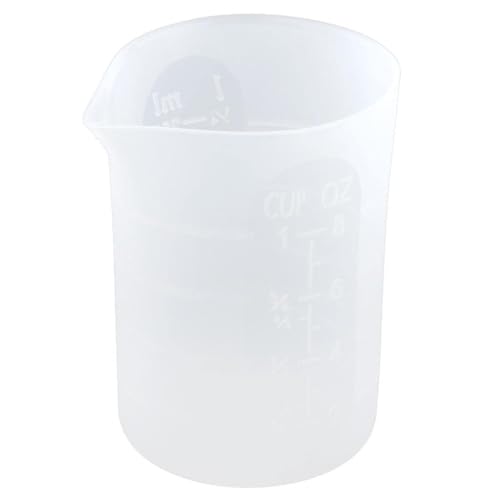 RKPM HOMES Measuring Cup Coaster Mould I Silicone Reusable Precise Scale Mixing Cup Mold I Multi-Purpose Craft Supplies for DIY Epoxy Resin Casting Molds Slime Art Waxing Cup Turner Glue Tool (250ml)