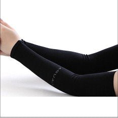 RKPM Sun Block UV Protection Hands Arm Cover for Outdoor Sports Unisex Sports Arm Sleeves (Black 1 Pair)