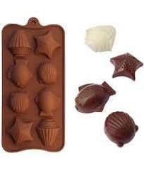 RKPM HOMES Star and Fish Shape Chocolate Mould | Silicone Candy Mold | Baking Tools for Cake Chocolate Candy Ice Jelly | Cake Baking Moulds | Bakeware Molds | Brown – 10 Cavity