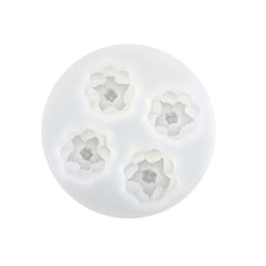 RKPM HOMES Flower Cupcake Mold | 3D Fondant Cherry Blossom Shape Silicone Candy Mould | for DIY Handmade Cake Décor Chocolate Clay Cookies Gummy Muffin Soap Resin Candle Art Crafts (4-Cavity)