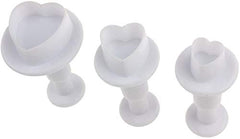 RKPM HOMES 3-Pieces DIY Cake Plunger Cutter Molds Sugarcraft Cake Decorating, (Heart Shape)