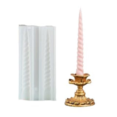 RKPM HOMES Candle Stick Mold I 3D Spiral Long Cylinder Silicone Epoxy Mould I for DIY Handmade Ornament, Cake Décor, Aromatherapy, Soap, Soy Wax, Resin Art Craft Making, Home Decoration (RK-0495)