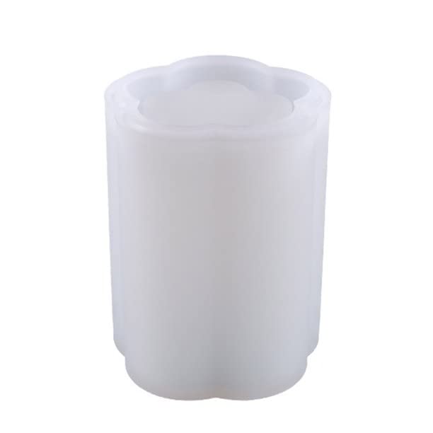 RKPM HOMES Candles Holders Resin Mold I Cylinder Pillar Silicone Epoxy Casting Mould I for Handmade DIY Jewelry Trinket Storage, Makeup Container, Flower Plant Pot, Pen Holder (Cherry Blossom Shape)