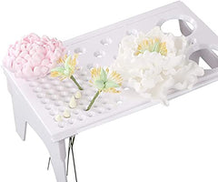 RKPM HOMES Fondant Flower Drying Rack | Foldable Gum Paste Air Dry Stand | Sugarcraft Fondant Flowers Rack | Cake Decorating Supplies | Baking Tools for Cakes – White