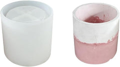 RKPM HOMES Planter Mold I Round Shape Casting Silicone Epoxy Candlestick Mould I Succulent Concrete Vase Resin Molds I for DIY Handmade Jewelry Trinket Makeup Storage Candle Flower Pot Pen Holder (B)
