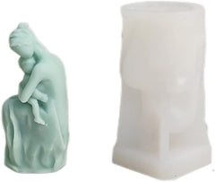 RKPM HOMES Mother and Baby Candle Molds I 3D Abstract Mother carry the Baby Silicone Wax Epoxy Mould I for DIY Handmade Ornament, Cake Décor, Aromatherapy, Soap, Resin Art Craft Making, Home Decoration