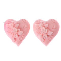 RKPM HOMES Heart- Love Shape Salt Rose Mould | Silicone 3D Fondant Candy Mold | Baking Tools for Cake Chocolate Candy Mousse Dessert Ice Jelly Soap | for Love Once, Valentine Day Special - 2 Cavity