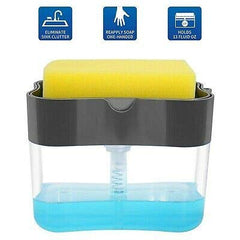 RKPM HOMES Soap Dispenser, Sponge Holder Sink Dish Washing Soap Dispenser