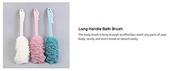 RKPM Body Bath Brush Luxurious Back Scrubber Shower Brush with Long Handle for Men Women,17-Inch Long - Pink - 1 Pcs Get With This Bathing Brush Multi colour