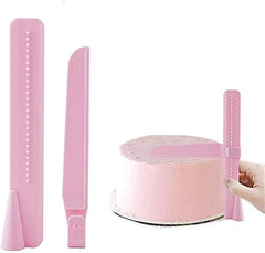 RKPM HOMES ® Plastic Adjustable Fondant Cake Scraper Icing Piping Cream Spatula Edges Smoother Baking Tool (Pink)