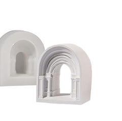 RKPM HOMES Door Candle Mold I 3D Fondant Palace Castle Shape Casting Silicone Epoxy Mould I for DIY Handmade Ornament Aromatherapy Cake Décor Soap Resin Art Craft Making Home Decoration
