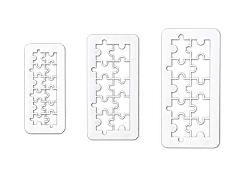 RKPM HOMES Cookie Cutter - Geometric Multicutter-Puzzle Cake Fondant Cutter - 3 Size, Fun Shape Biscuit Cutters,Novel Creative Cake Decorating(Puzzle)