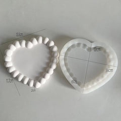 RKPM HOMES Bubble Coaster Mould I Silicone Irregular Pebbles Epoxy Resin Deep Casting Tray I for DIY Homemade Ornament Art Crafts Jewellery Storage Ring Trinket Container Cup Mat Home Table Décor (Heart)