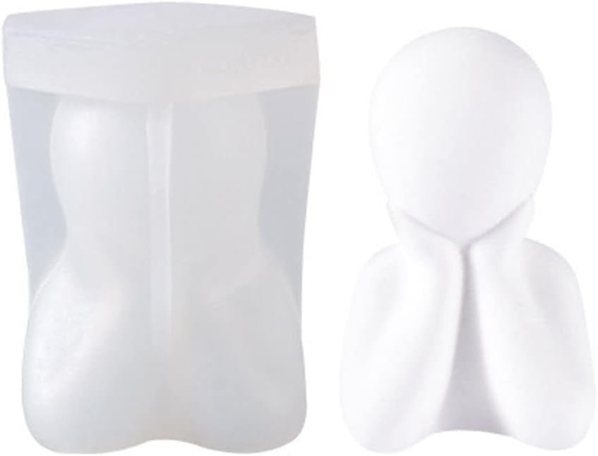 RKPM HOMES Hand Supported Cheek Human Candle Mold I 3D Body Silicone Abstract Sculpture Statue Mould I for Handmade Ornament Aromatherapy Soap, Clay Resin Casting, Art Craft Making (Both Hand)