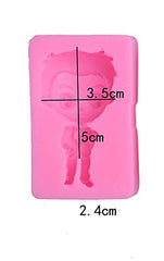 Silicone Fondant Mold Chocolate Candy Gumpaste Sugarcraft Cake Decorating Tools Paper Clay Mold (Wedding Boy Fondant)