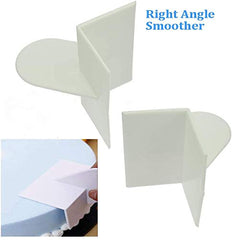 RKPM HOMES Cake Edge Top Smoother Paddle Tool Sugarcraft Icing Fondant Polisher Finisher, White