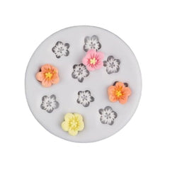 RKPM HOMES Flower Cupcake Mold | 3D Fondant Cherry Blossom Shape Silicone Candy Mould | for DIY Handmade Cake Décor Chocolate Clay Cookies Gummy Muffin Soap Resin Candle Art Crafts (10 Cavity Mini)
