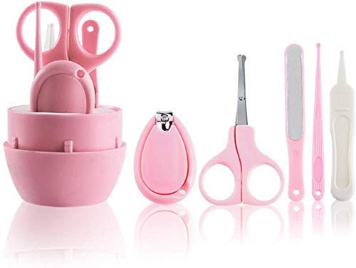 RKPM HOMES Baby Grooming Kit|Hair Brush & Manicure Set For Toddler Soft Bristles Brush|With Scissors/Nail Clipper|Healthcare Daily Hygiene Set|Kids Gift Travel Bath For Boy Girl-Set Of 5,Multicolor