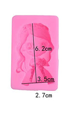 Silicone Fondant Mold Chocolate Candy Gumpaste Sugarcraft Cake Decorating Tools Paper Clay Mold (Wedding Girl & Boy Fondant)