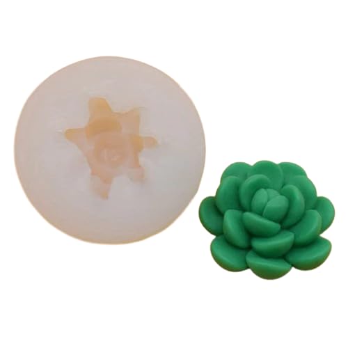 RKPM HOMES Cactus Flower Plants Candle Mold I 3D Fondant Silicone Scented Wax Mould I Succulent Molds for DIY Handmade Ornament Chocolate, Cake Décor, Resin Art Craft Making, Home Decoration (RK191)