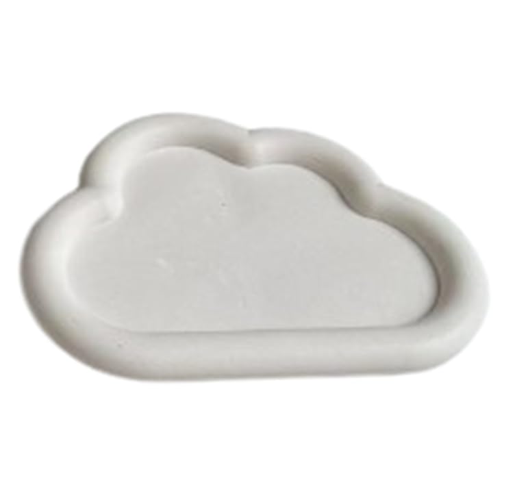 RKPM HOMES Coaster Mould I Silicone Epoxy Resin Deep Casting Tray I for DIY Homemade Ornament Art Crafts Jewelry Storage Box Ring Trinket Container Cups Mats Candle Holder Home Décor (Cloud)