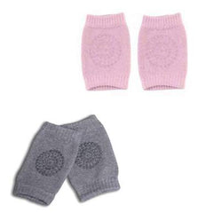 RKPM HOMES Baby Knee Pads - Crawling Knee Pads for Baby Infant Toddler - Unisex Grey & Pink Pair