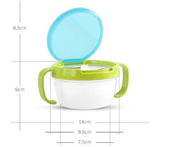 RKPM HOMES Child,Babies,Kids 360 Rotate Spill-Proof Snack Catchers Bowl Baby Snack Feeding Container Holder With Two Handle-Pink,1 Count