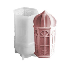 RKPM HOMES Building Candle Mold I 3D Fondant Pillar Column Silicone Epoxy Mould I for DIY Handmade Beeswax/Soy Wax Candles, Plaster Resin Clay Desktop Display Home Decor Art Crafts Projects (Large Window)