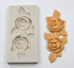 RKPM HOMES Silicone 3D Rose Flower Baking Forms Fondant Cake Chocolate Soap Sugar Craft Mould Mould Cutter Tools DIY Cupcake (2 Cavity Rose Leaf)