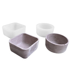 RKPM HOMES Candles Holders Resin Mold I Concrete Silicone Epoxy Casting Mould I for DIY Handmade Art Crafts Jewelry Storage Box Ring Trinket Container Flower Pot Holder Home Décor (Square Without Lid)
