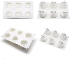 RKPM HOMES Spiral Shape Chocolate Fondant Mold I 3D Onion Silicone Cupcake Mould I Modak Molds for DIY Handmade Cake Decoration Polymer Mousse Candy Cookies Muffin Pudding Candle Resin Wax (6 Cavity)