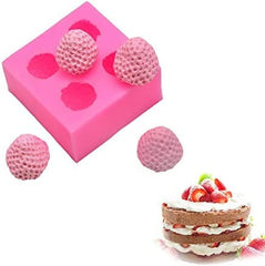 RKPM HOMES Strawberry Shape Chocolate Mould | 3D DIY Fondant Silicone Mold | Baking Tools for Cake Chocolate Candy Ice Jelly Soap | Baking Moulds | for Cake Cupcake Topper Decoration (Large)