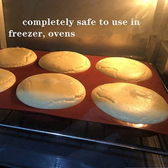 RKPM HOMES 6 Cavity Round Silicone Molds for Muffin, Cupcake, Bread, Handmade Soap, DIY Cake, Dessert, Multicolor
