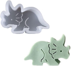 RKPM HOMES Mini Animal Shape Candle Mold I 3D Car Freshie Silicone Sculpture Mould I for DIY Handmade Aromatherapy Gypsum Soap Cake Décor Aroma Beads Car Freshie Resin Art Craft Making (Triceratops)