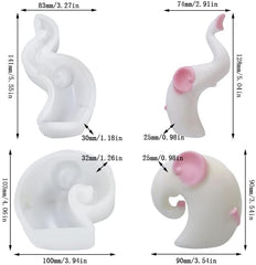 RKPM HOMES Elephant Lovers Shape Candle Mold I 3D Fondant Silicone Pillar Epoxy Mould I for DIY Handmade Ornament Chocolate, Cake Décor, Aromatherapy, Soap, Polymer Clay Resin Art Craft Making