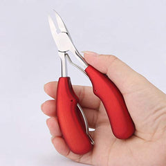 RKPM HOMES Professional Toe Nail Clippers for Thick and Ingrown Toenails, Heavy duty Toenail Clippers for Men & Seniors with Stainless Steel Sharp Blades and Lighter Soft Big Handle(Red)
