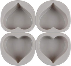 RKPM HOMES Love Soap Mold I 3D Heart Shape Silicone Plaster Epoxy Mold Tray I for DIY Handmade Lotion Bar Cake Chocolate Candy Cookies Polymer Clay Resin Art Craft Making - 4 Cavity